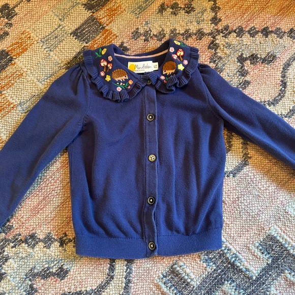Mini Boden Blue Cardigan with Woodland Embroidery - Picture 3 of 3